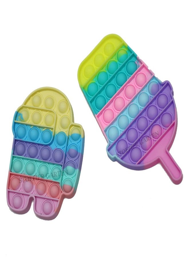 STOFFIER GARTEN Kids Toddlers TWISHA Enterprise BPA-free Pop It Fidget Push Pop Sound Silicone Sensory Stress Relief Learning and Educational Toy (Multicolor) - Image 1
